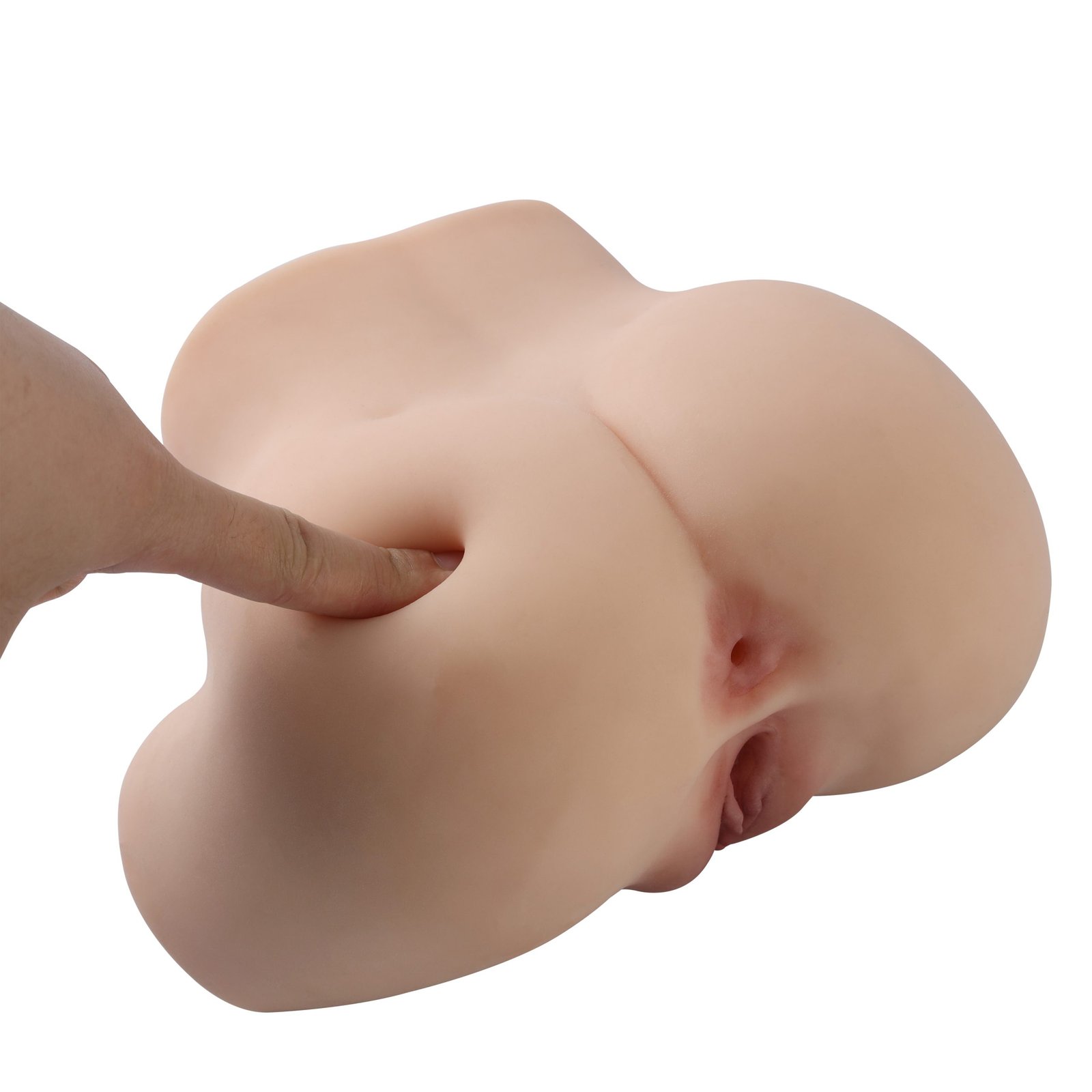 A4 TPE Färg flätor naturliga hud med vaginala och anal kapacitet